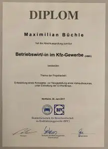Diplom Maximilian Büchle